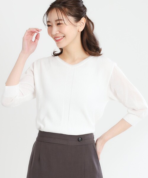 セール】【夏SALE／WEB先行カラーあり／手洗い可】透かし柄