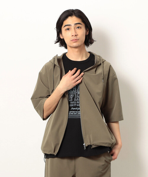 Purple&Yellow(パープルアンドイエロー)の「ナイロンストレッチパーカ(パーカー・メンズ・ブラック/キャメル・X-LARGE/LARGE/MEDIUM/SMALL)」の12枚目の写真