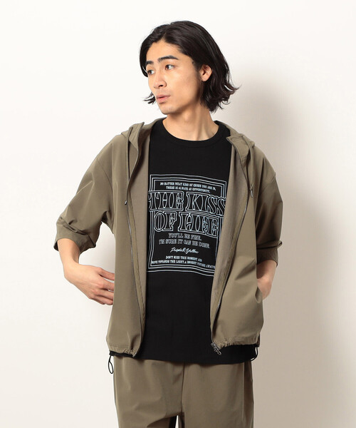 Purple&Yellow(パープルアンドイエロー)の「ナイロンストレッチパーカ(パーカー・メンズ・ブラック/キャメル・X-LARGE/LARGE/MEDIUM/SMALL)」の14枚目の写真