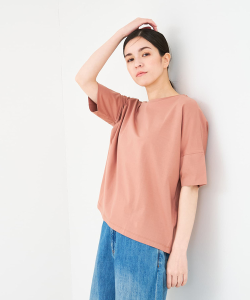 collex（コレックス）の「【接触冷感・UVカット】コンパクトクールTシャツ（Tシャツ/カットソー・レディース・ホワイト/ライトブルー/チャコールグレー/ピンクベージュ・フリー）」の12枚目の写真