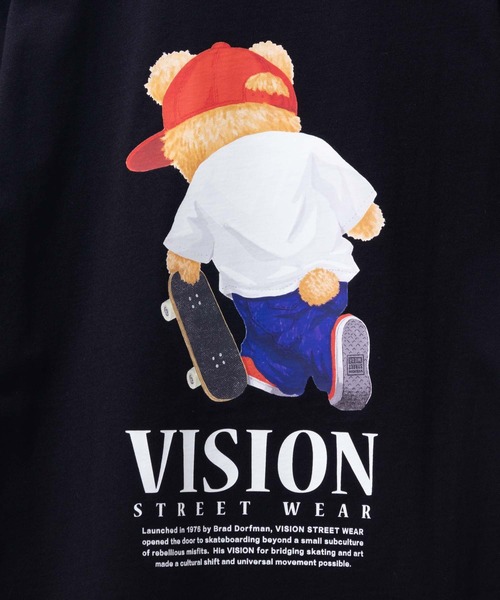 VISION STREET WEAR（ヴィジョンストリートウェア）の「【VISION STREET WEAR / ヴィジョンストリートウェア】 ベアーTシャツ（Tシャツ/カットソー・メンズ・ブラック/ホワイト/ダークグリーン・L/XL/M）」の7枚目の写真