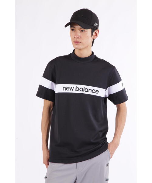 New Balance Golf(ニューバランスゴルフ)の「【new balance golf】配色ラインロゴ 半袖 モックネック プルオーバー (MENS)(Tシャツ/カットソー・メンズ・グレー系その他3/ブラック/ホワイト・MEDIUM/LARGE/XX-LARGE/X-LARGE/SMALL)」の1枚目の写真