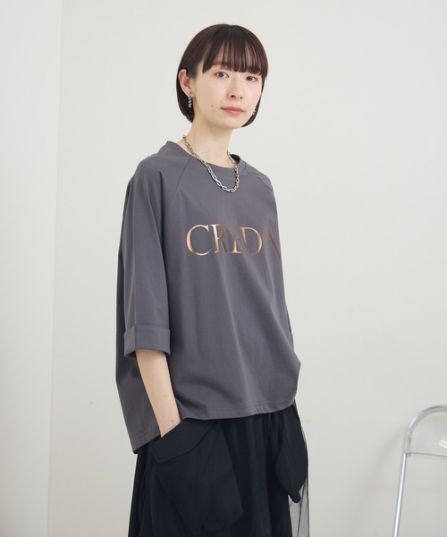 CH グラフィックプリント 七分袖カットソー Paradise Picnic（パラダイスピクニック）の「cloche 箔プリント