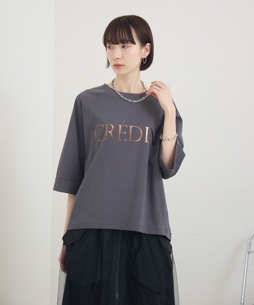 Paradise Picnic（パラダイスピクニック）の「cloche 箔プリント7分袖