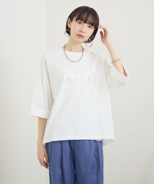 Paradise Picnic（パラダイスピクニック）の「cloche 箔プリント7分袖