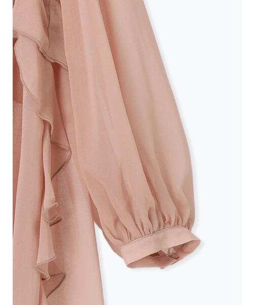 Te chichi(テチチ)の「ラッフルフリルシアーチュニック《2025spring catalog item》(チュニック・レディース・チャコールグレー/ピンク・F)」の19枚目の写真