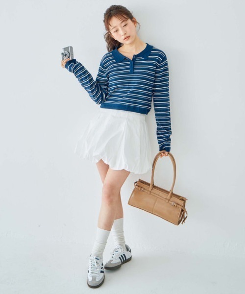 archives（アルシーヴ）の「合皮横長バッグ（ハンドバッグ・レディース・ベージュ/ブラック・FREE）」の7枚目の写真