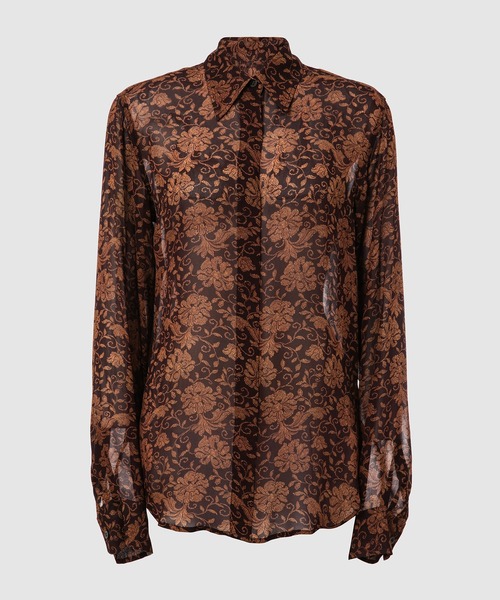 DRIES VAN NOTEN(ドリスヴァンノッテン)の「CHOWY 1011 W.W.SHIRT(シャツ/ブラウス・レディース・ブルー/ブラウン・36/34)」の2枚目の写真