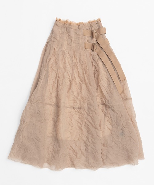 PRANK PROJECT（プランクプロジェクト）の「クリンクルオーガンザスカート / Crinkle Organza Skirt（スカート・レディース・ベージュ/ブラック・36/38）」の12枚目の写真