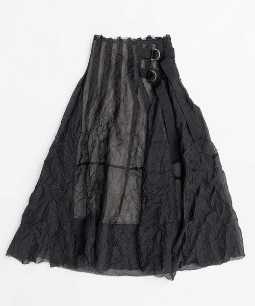 PRANK PROJECT（プランクプロジェクト）の「クリンクルオーガンザスカート / Crinkle Organza Skirt（スカート・レディース・ベージュ/ブラック・36/38）」の11枚目の写真