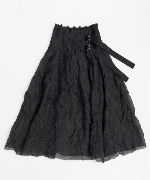 PRANK PROJECT（プランクプロジェクト）の「クリンクルオーガンザスカート / Crinkle Organza Skirt（スカート・レディース・ベージュ/ブラック・36/38）」の9枚目の写真
