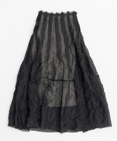 PRANK PROJECT（プランクプロジェクト）の「クリンクルオーガンザスカート / Crinkle Organza Skirt（スカート・レディース・ベージュ/ブラック・36/38）」の10枚目の写真