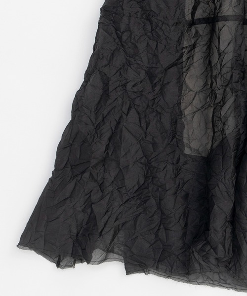 PRANK PROJECT（プランクプロジェクト）の「クリンクルオーガンザスカート / Crinkle Organza Skirt（スカート・レディース・ベージュ/ブラック・36/38）」の5枚目の写真