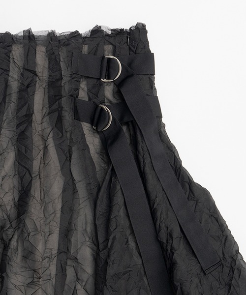 PRANK PROJECT（プランクプロジェクト）の「クリンクルオーガンザスカート / Crinkle Organza Skirt（スカート・レディース・ベージュ/ブラック・36/38）」の3枚目の写真