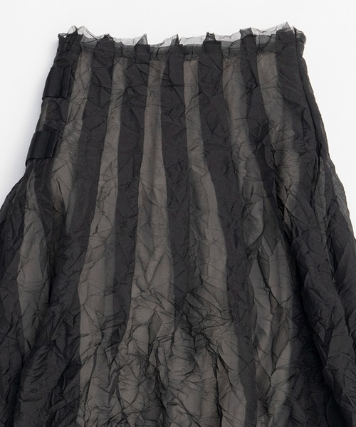 PRANK PROJECT（プランクプロジェクト）の「クリンクルオーガンザスカート / Crinkle Organza Skirt（スカート・レディース・ベージュ/ブラック・36/38）」の6枚目の写真