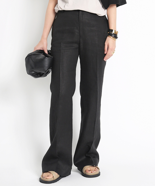 Deuxieme Classe クロップドパンツ 茶 0204124M0015 MUSE de Deuxieme classe（ミューズデドゥーズィエムクラス）の