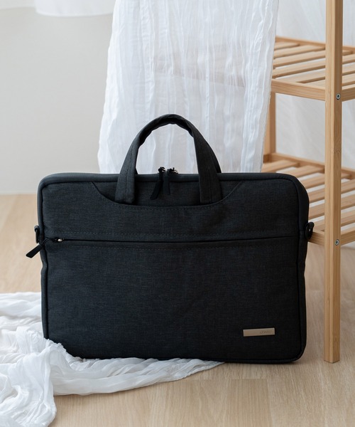 VitaFelice（ヴィータフェリーチェ）の「ナイロン2wayPCバッグ【13インチ】高密度ナイロン ノートパソコン ケース  パソコンバッグ 耐衝撃 キャリーバー 通勤バッグ（ビジネスバッグ・メンズ・ブラック/ライトグレー/ネイビー/グレー・FREE）」の6枚目の写真