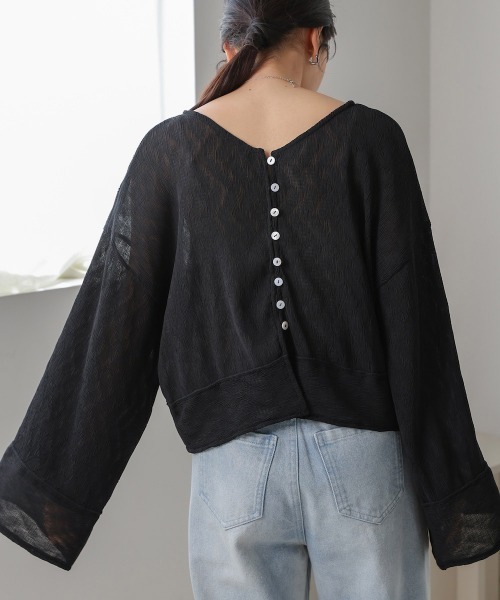 Bab（バブ）の「2WAYカーディガントップス（カーディガン/ボレロ・レディース・アイボリー/ホワイト系その他/ライトグレー/ピンク/ブラック・M）」の16枚目の写真