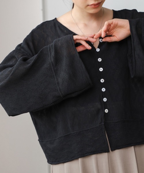 Bab（バブ）の「2WAYカーディガントップス（カーディガン/ボレロ・レディース・アイボリー/ホワイト系その他/ライトグレー/ピンク/ブラック・M）」の20枚目の写真