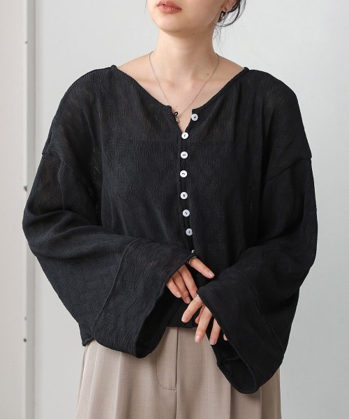 Bab（バブ）の「2WAYカーディガントップス（カーディガン/ボレロ・レディース・アイボリー/ホワイト系その他/ライトグレー/ピンク/ブラック・M）」の21枚目の写真