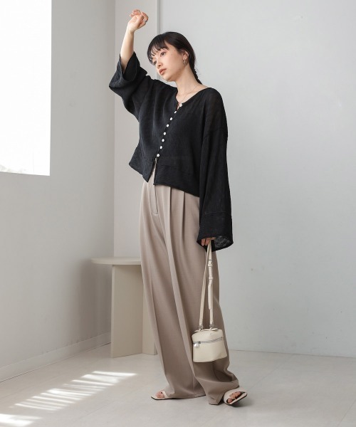 Bab（バブ）の「2WAYカーディガントップス（カーディガン/ボレロ・レディース・アイボリー/ホワイト系その他/ライトグレー/ピンク/ブラック・M）」の22枚目の写真