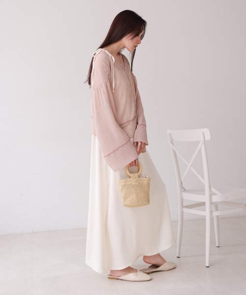 Bab（バブ）の「2WAYカーディガントップス（カーディガン/ボレロ・レディース・アイボリー/ホワイト系その他/ライトグレー/ピンク/ブラック・M）」の9枚目の写真