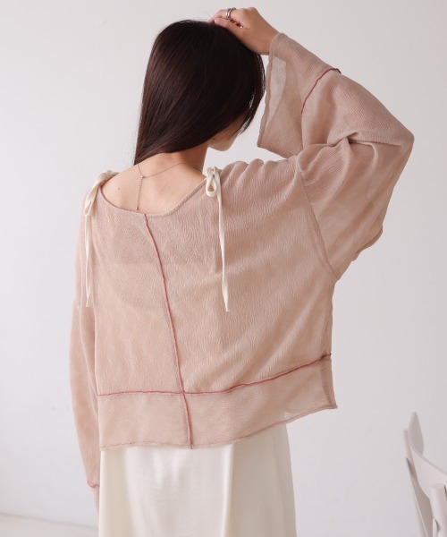 Bab（バブ）の「2WAYカーディガントップス（カーディガン/ボレロ・レディース・アイボリー/ホワイト系その他/ライトグレー/ピンク/ブラック・M）」の11枚目の写真