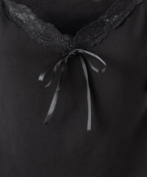 me+em select(ミームセレクト)の「【 4color 】3サテンリボンレースリブキャミソール / three satin ribbon lace lib camisole(キャミソール・レディース・グレー/グレー系1/ブラック/ホワイト・FREE)」の13枚目の写真