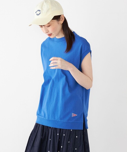 SHIPS Colors（シップス カラーズ）の「【SHIPS Colors別注】Allen A : USAコットン サイドジップ トップス（Tシャツ/カットソー・レディース・レッド/ブラック/オフホワイト/ブルー・ONE SIZE）」の8枚目の写真
