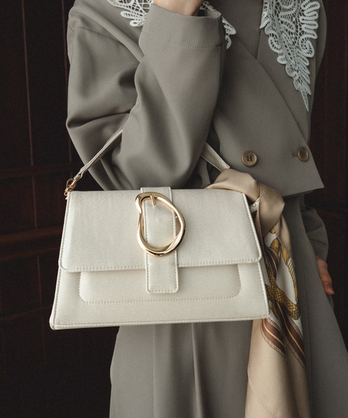 et.UNiVER(エトユニベール)の「Irregular motif bag(ハンドバッグ・レディース・ベージュ/チャコール/ブラック・FREE)」の21枚目の写真