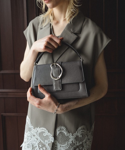 et.UNiVER(エトユニベール)の「Irregular motif bag(ハンドバッグ・レディース・ベージュ/チャコール/ブラック・FREE)」の17枚目の写真