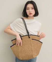【新品未使用】カゴ風バッグ　ダークブラウン kagohandle2.jpg