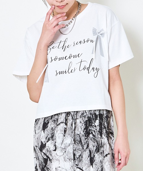 セール】リボン付きタンタケTシャツ（Tシャツ/カットソー