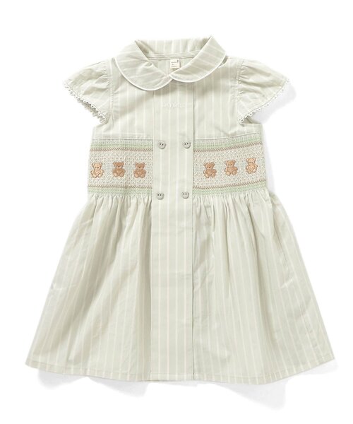 apres les cours（アプレレクール）の「tiny bear スモッキング刺繍ワンピース（ワンピース・キッズ・チェック/ストライプ・80/90/100/110/120）」の16枚目の写真