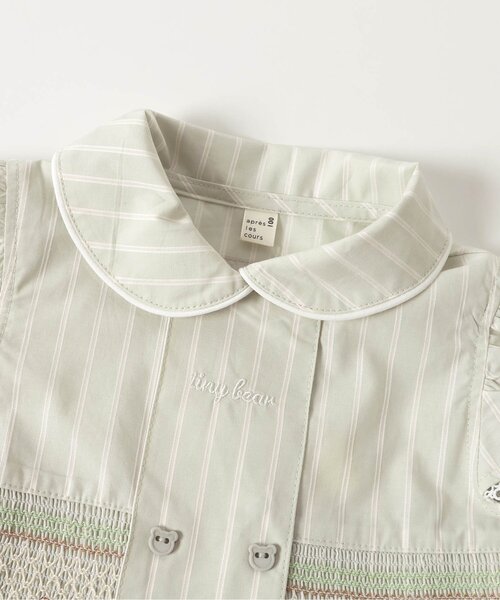 apres les cours（アプレレクール）の「tiny bear スモッキング刺繍ワンピース（ワンピース・キッズ・チェック/ストライプ・80/90/100/110/120）」の18枚目の写真