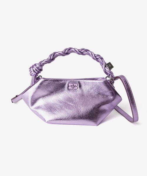 GANNI(ガニー)の「GANNI Bou Bag Mini Metallic ガニー ボウ バッグ ミニ メタリック ハンドバッグ(ハンドバッグ・レディース・ラベンダー・FREE)」の2枚目の写真