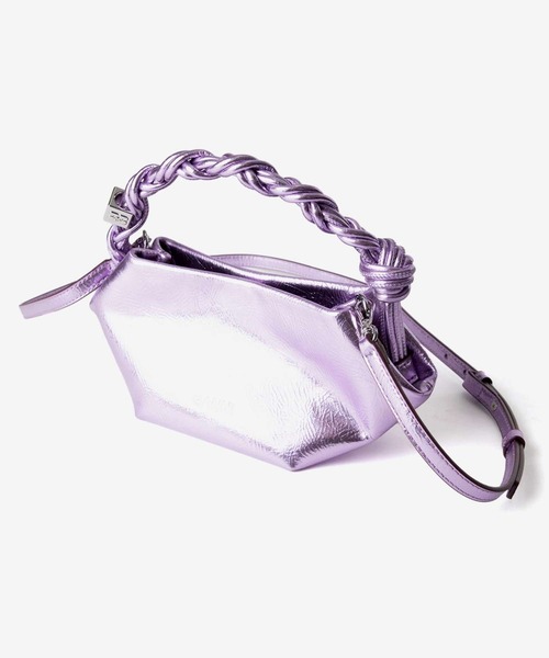 GANNI(ガニー)の「GANNI Bou Bag Mini Metallic ガニー ボウ バッグ ミニ メタリック ハンドバッグ(ハンドバッグ・レディース・ラベンダー・FREE)」の3枚目の写真