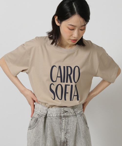 LAKOLE（ラコレ）の「coolfiberロゴTEE / 322588（Tシャツ/カットソー・レディース・ベージュ/オフホワイト/ネイビー/ブラック・FREE）」の3枚目の写真