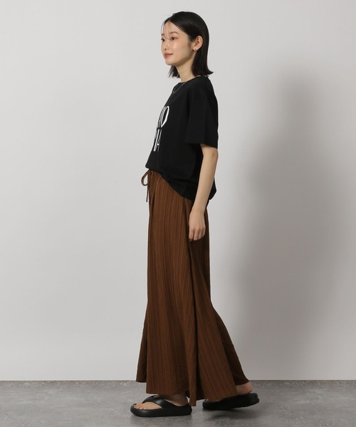 LAKOLE（ラコレ）の「coolfiberロゴTEE / 322588（Tシャツ/カットソー・レディース・ベージュ/オフホワイト/ネイビー/ブラック・FREE）」の18枚目の写真