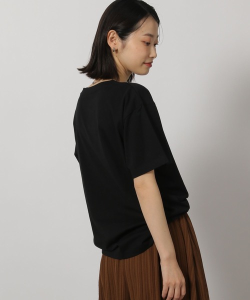 LAKOLE（ラコレ）の「coolfiberロゴTEE / 322588（Tシャツ/カットソー・レディース・ベージュ/オフホワイト/ネイビー/ブラック・FREE）」の21枚目の写真