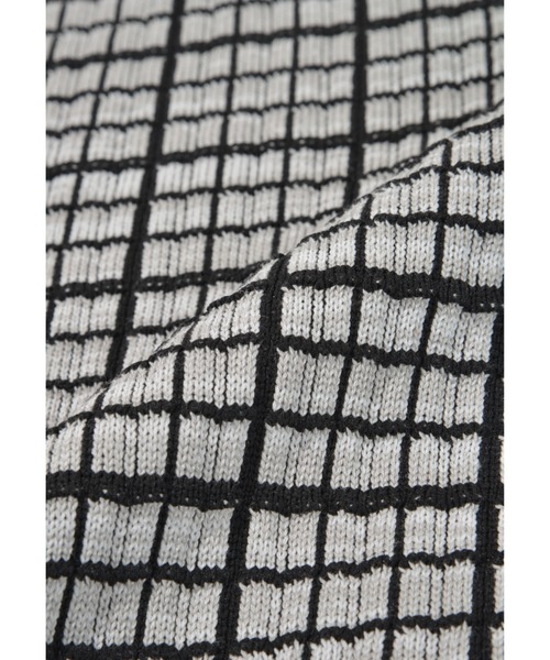 SUPERTHANKS（スーパーサンクス）の「グラフ チェックニットカーディガン/Graph check Knit Cardigan（カーディガン/ボレロ・メンズ・グレー/チャコールグレー/ブラウン/ブラック×ブラック・M/L）」の12枚目の写真
