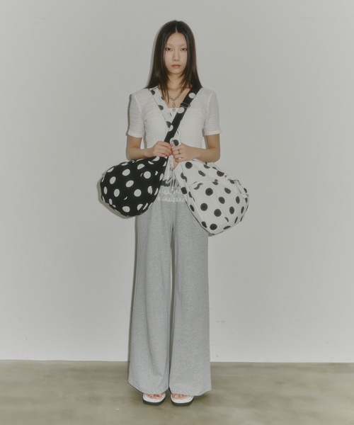 【OAFISH】Dot tie shoulder bag ドット ショルダーバッグ Colorful Dots Shoulder Bag for Women Shoulder Handbags with