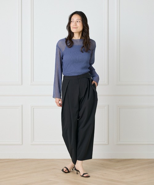 I.T.'S international(イッツインターナショナル)の「シアー楊柳ボートネックプルオーバー(シャツ/ブラウス・レディース・オフホワイト/ミント/ネイビー/ピンク・フリー)」の15枚目の写真