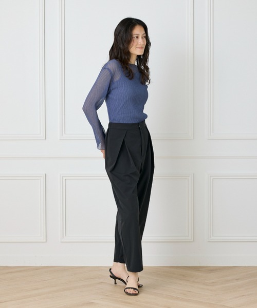 I.T.'S international(イッツインターナショナル)の「シアー楊柳ボートネックプルオーバー(シャツ/ブラウス・レディース・オフホワイト/ミント/ネイビー/ピンク・フリー)」の16枚目の写真