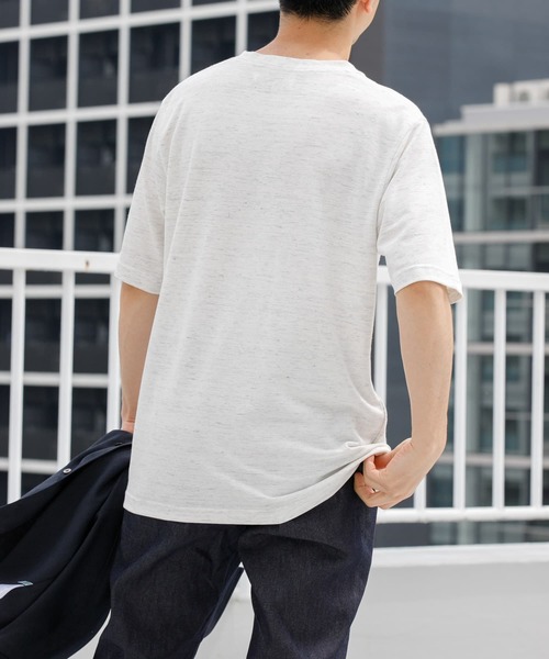 URBAN RESEARCH ROSSO MEN（アーバンリサーチロッソメン）の「『WEB限定』『XLサイズあり』リネン混カノコクルーTシャツ（Tシャツ/カットソー・メンズ・アイボリー/チャコールグレー/ブラウン/カーキ/ブラック・SMALL/MEDIUM/LARGE/X-LARGE）」の7枚目の写真