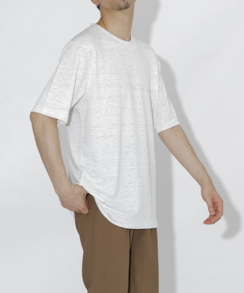 URBAN RESEARCH ROSSO MEN（アーバンリサーチロッソメン）の「『WEB限定』『XLサイズあり』リネン混カノコクルーTシャツ（Tシャツ/カットソー・メンズ・アイボリー/チャコールグレー/ブラウン/カーキ/ブラック・SMALL/MEDIUM/LARGE/X-LARGE）」の21枚目の写真