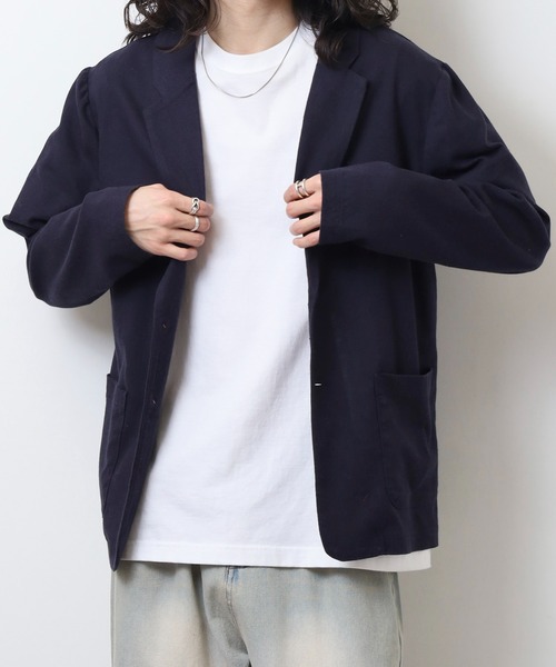 Relation(リレーション)の「リネンテーラードジャケット(テーラードジャケット・メンズ・ネイビー/ブラック/カーキ/グレー/ベージュ・M/XL/XXL/L/S)」の14枚目の写真