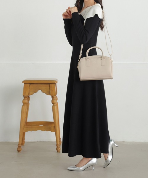 ALTROSE（アルトローズ）の「【500mlペットボトル収納可】2way ボストンバッグ ショルダーバッグ チャーム付き ブリジット（ボストンバッグ・レディース・アイボリー/ワインレッド/ブラウン/ブラック/ベージュ・FREE）」の16枚目の写真