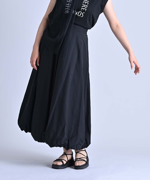RAW FUDGE(ローファッジ)の「タックウエストバルーンスカート(スカート・レディース・サックスブルー/ブラック/ホワイト/チャコールグレー・M)」の3枚目の写真