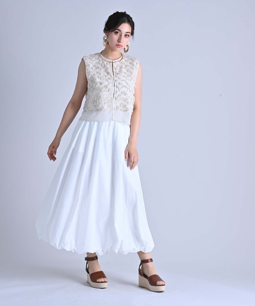 RAW FUDGE(ローファッジ)の「タックウエストバルーンスカート(スカート・レディース・サックスブルー/ブラック/ホワイト/チャコールグレー・M)」の9枚目の写真